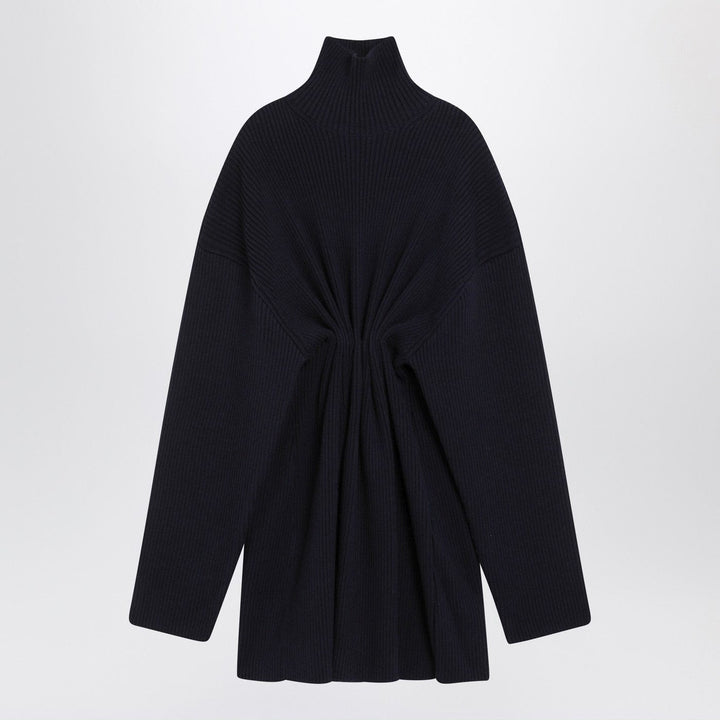 Apparel &amp; Accessories Balenciaga - Pinched navy mini dress in wool and cotton Brand