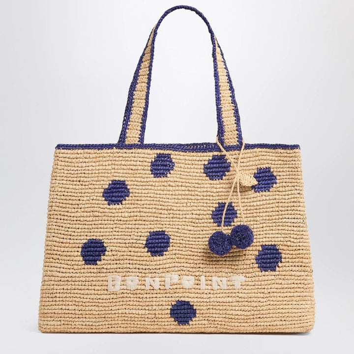 Bonpoint - Esma blue polka dot raffia bag Brand Apparel &amp; Accessories TU