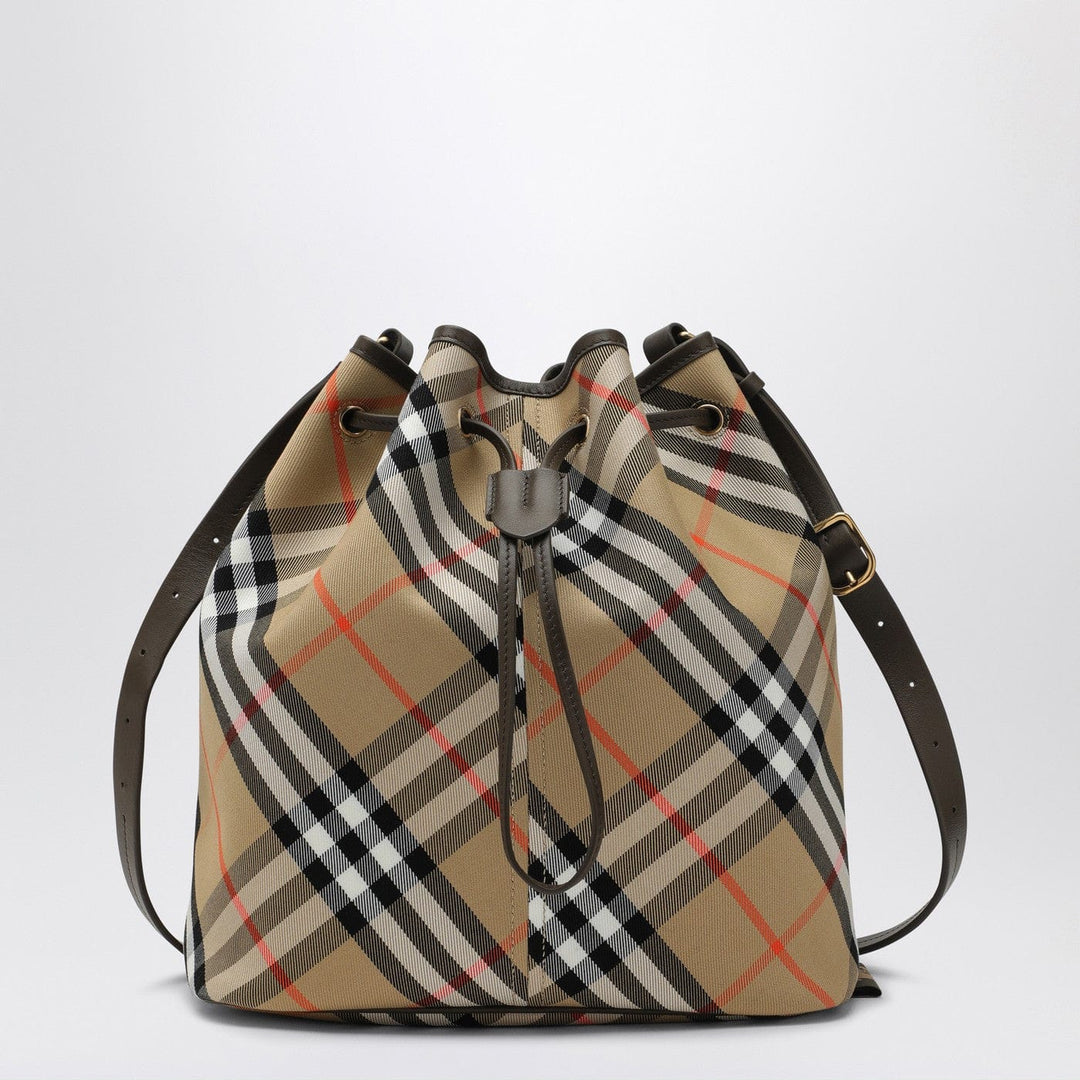 Apparel & Accessories TU Burberry - Medium beige bucket bag with Check pattern Brand