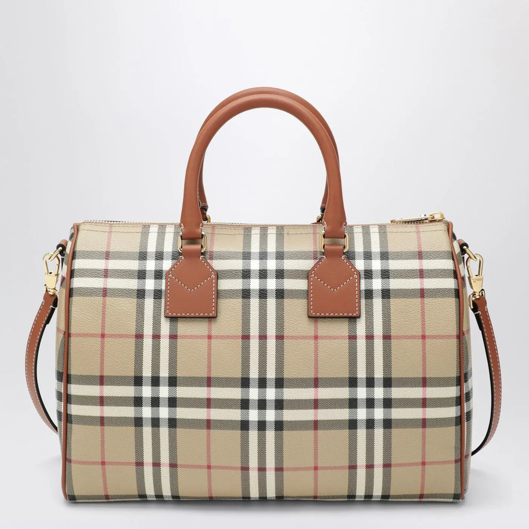 Burberry - Medium bowling bag with Check pattern Brand Apparel &amp; Accessories U