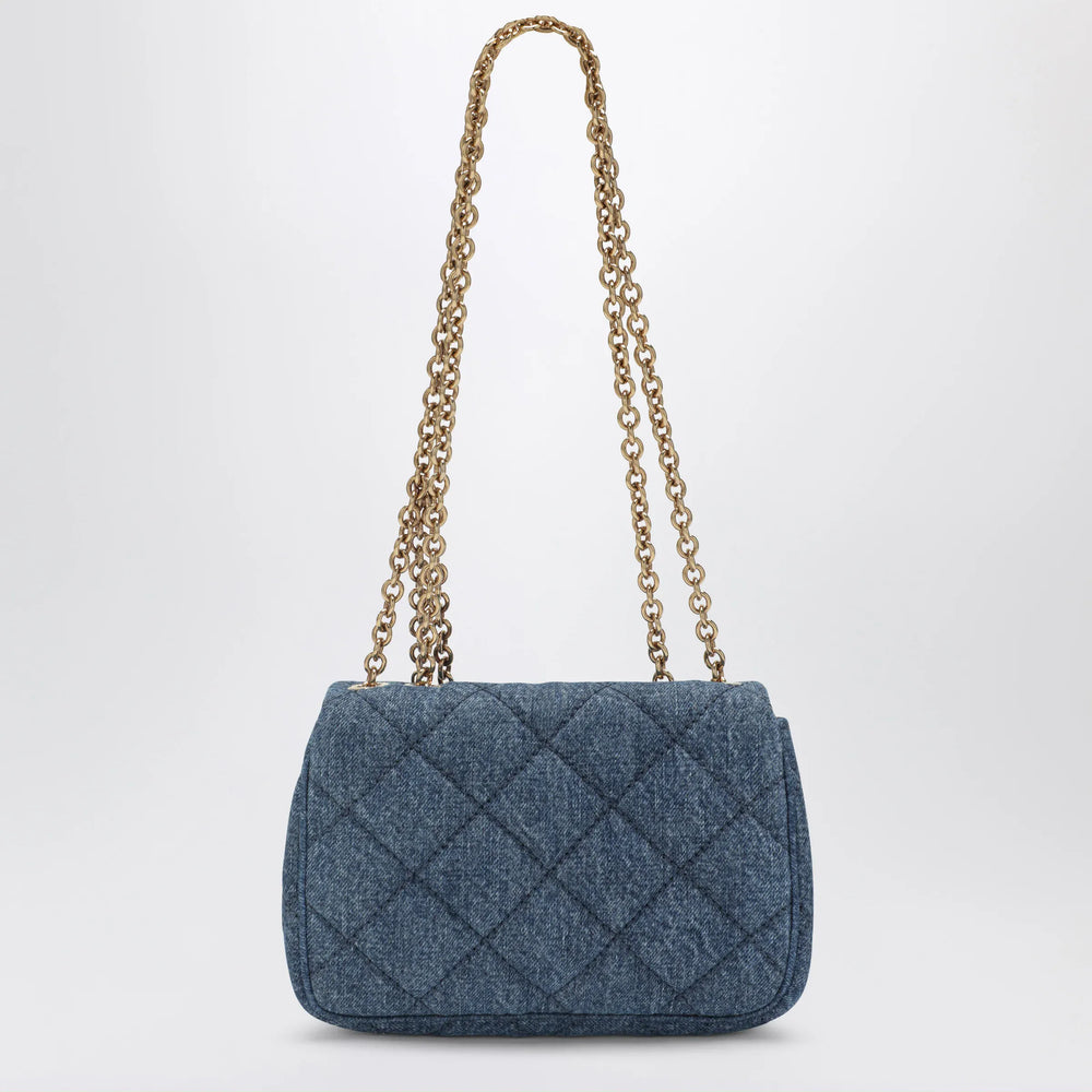 Chloé - Heritage small quilted denim shoulder bag in blue Brand Apparel & Accessories TU