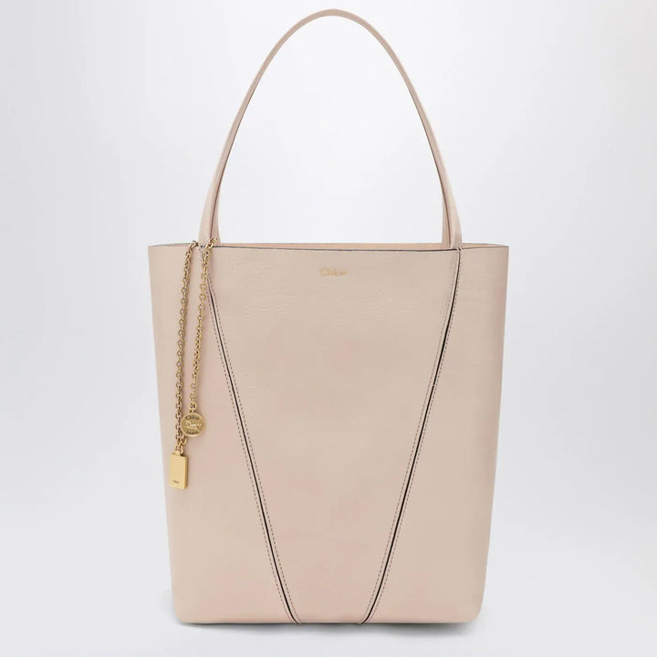 Chloé - Medium Chloé Spin tote bag in Cement Pink Brand Apparel &amp; Accessories TU