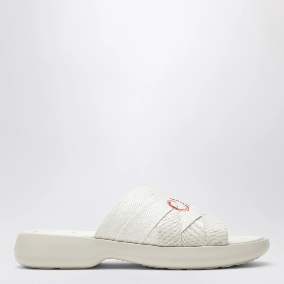 Chloé - Poolette clogs in ivory woven linen Brand Apparel &amp; Accessories 36 IT