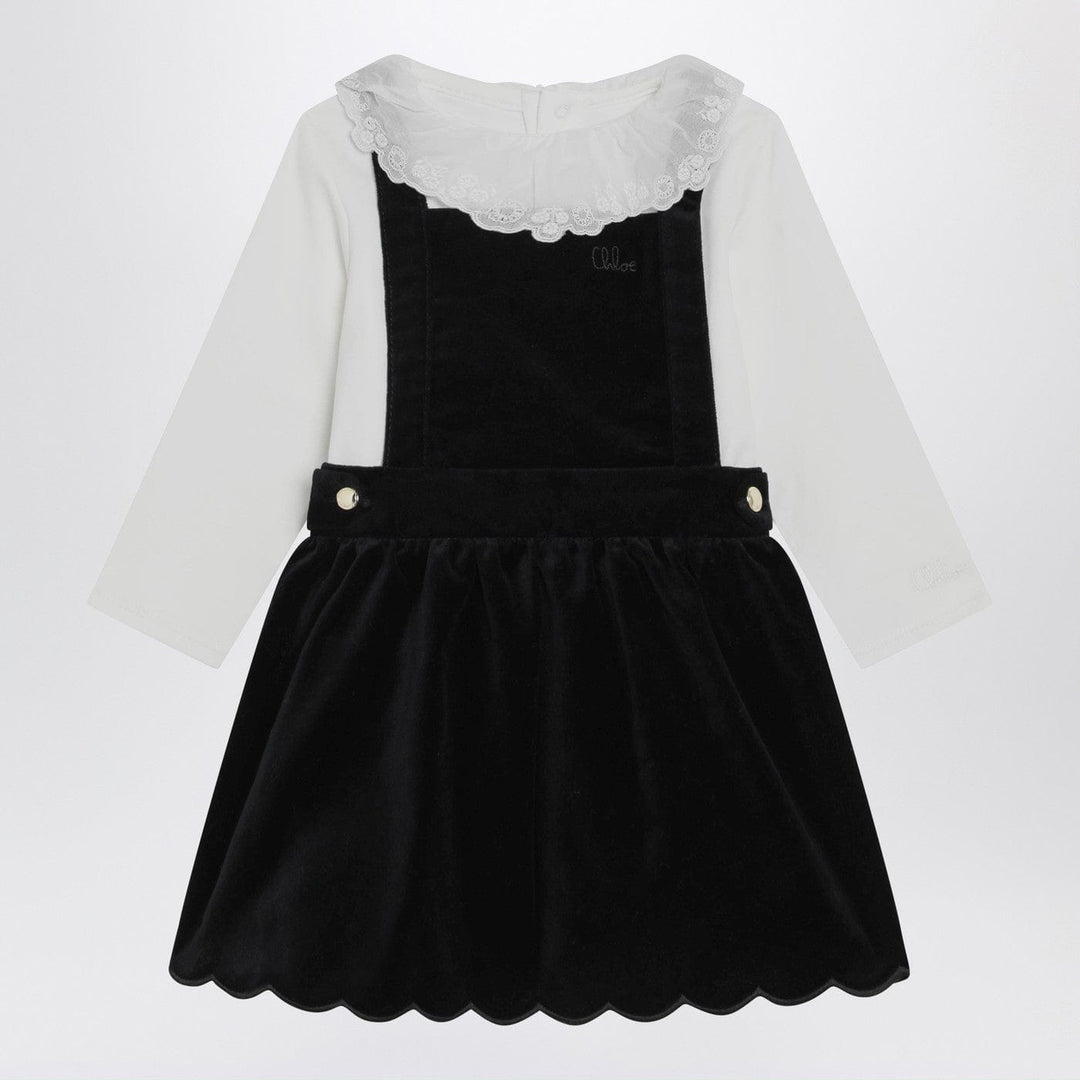 Apparel &amp; Accessories Chloé - White and blue velvet dress Brand