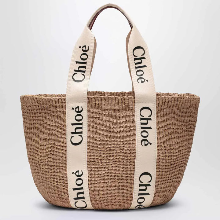 Chloé - Woody large basket bag with white ribbon Brand Apparel &amp; Accessories