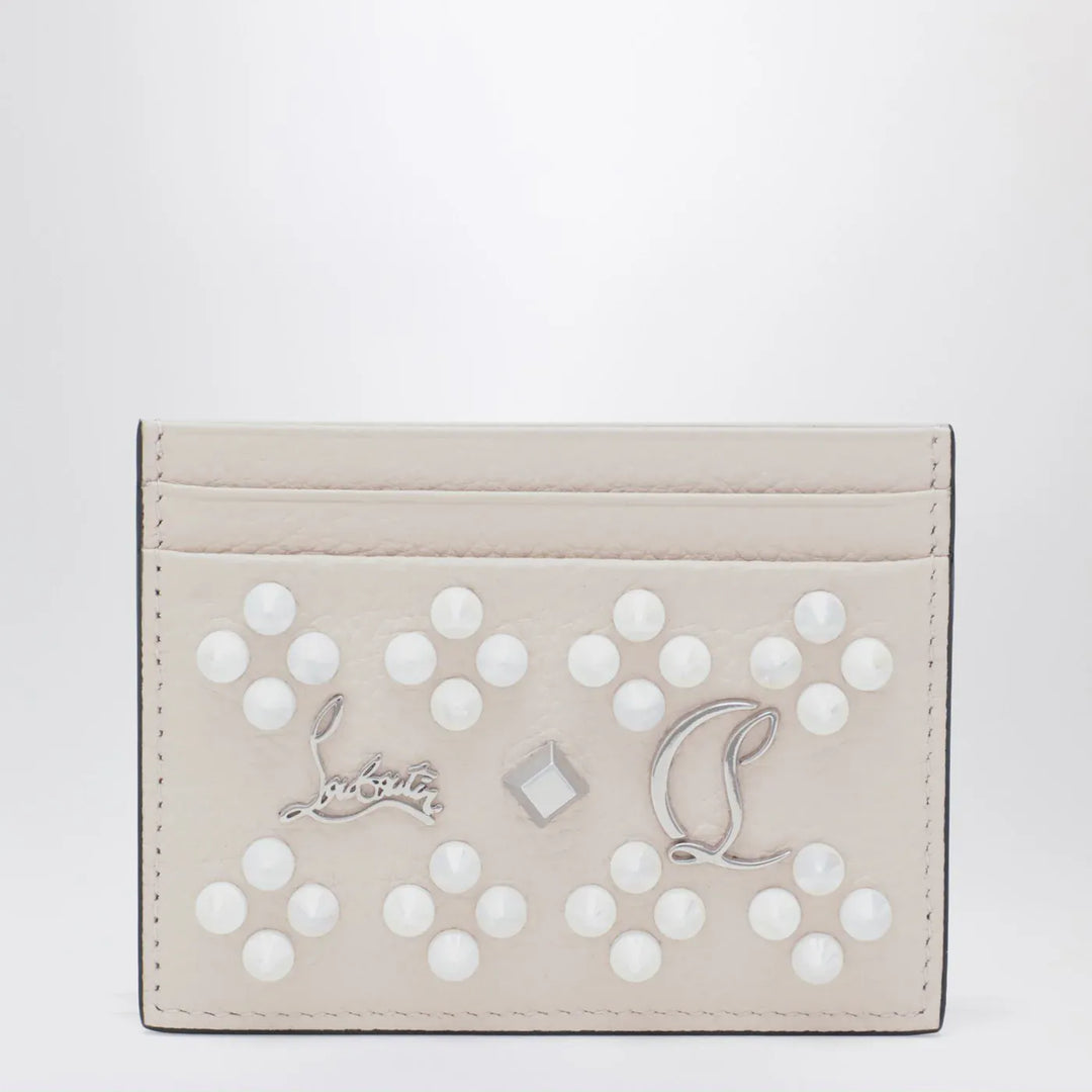 Christian Louboutin - Kios card holder in grained calfskin and spikes Brand Apparel &amp; Accessories TU