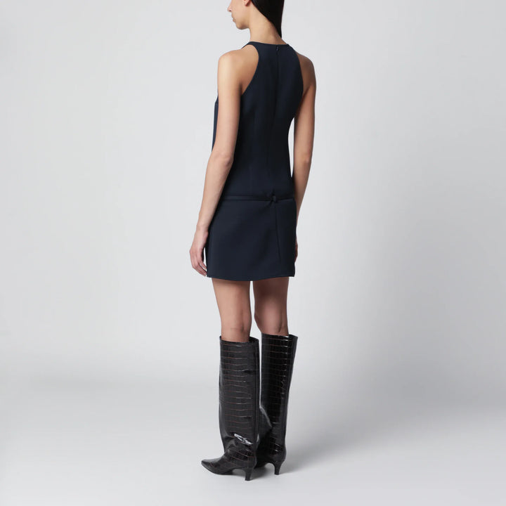 Courrèges - Sleeveless A-line twill mini dress with belt in navy Brand Apparel &amp; Accessories > Clothing Accessories > Belts 36  FR