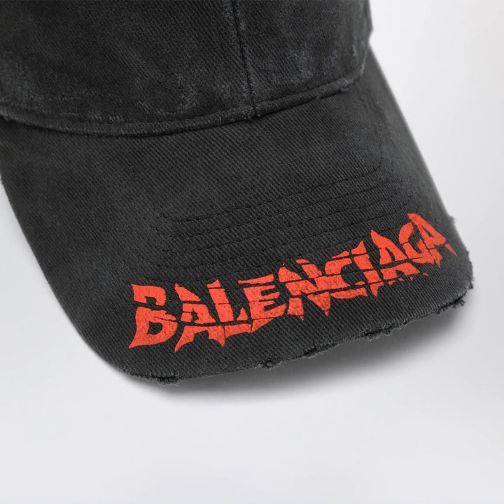 Balenciaga - Black cotton drill baseball cap with logo Brand Apparel &amp; Accessories > Clothing Accessories > Hats