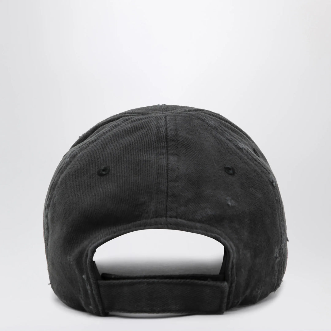Balenciaga - Black cotton drill baseball cap with logo Brand Apparel &amp; Accessories > Clothing Accessories > Hats