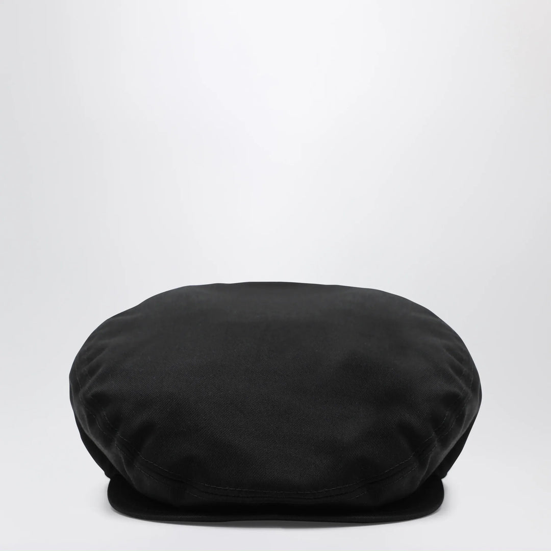 Dolce&amp;Gabbana - Black cotton gabardine flat cap Brand Apparel &amp; Accessories > Clothing Accessories > Hats 58 EU