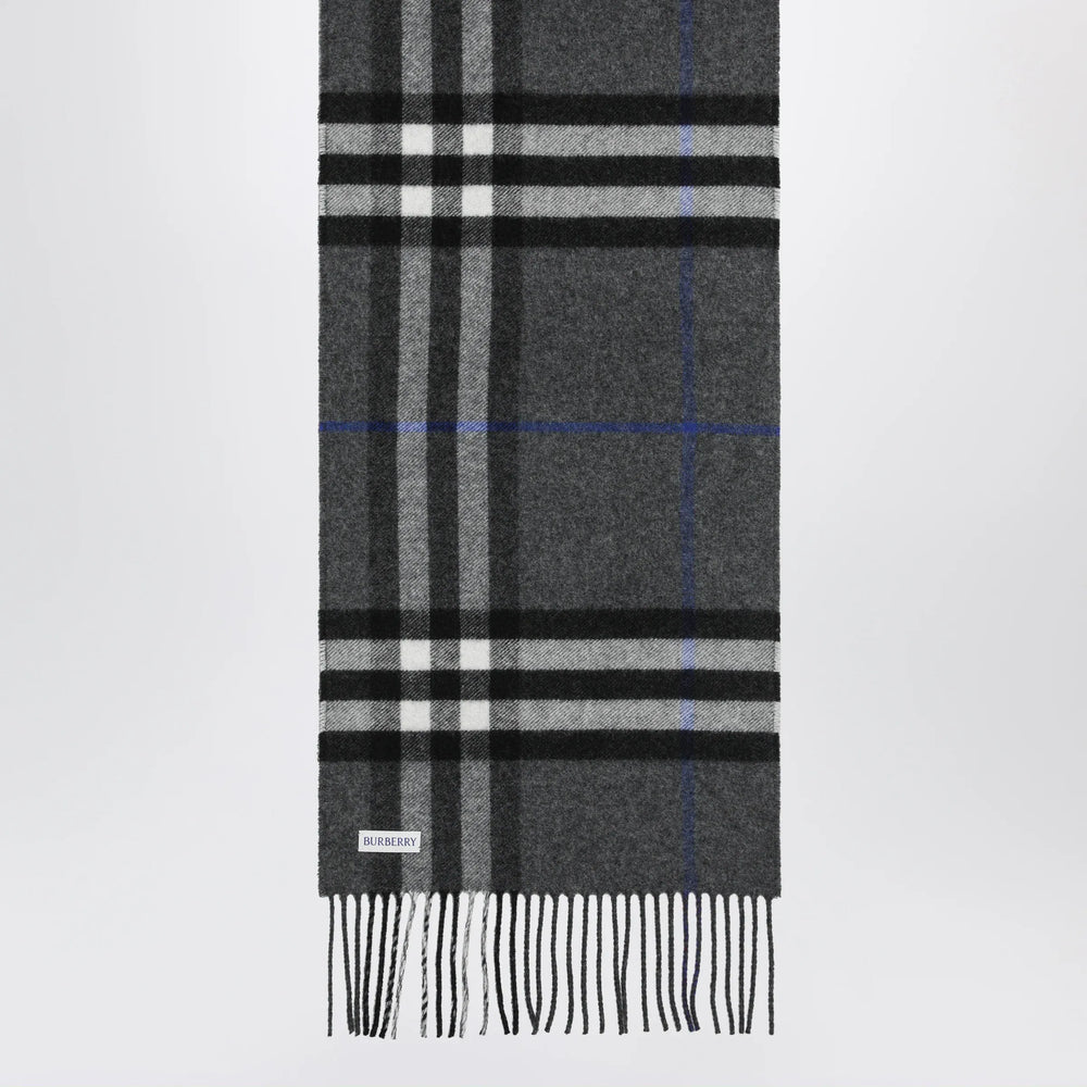 Burberry - Reversible check cashmere scarf in grey Brand Apparel & Accessories > Clothing Accessories > Scarves & Shawls TU