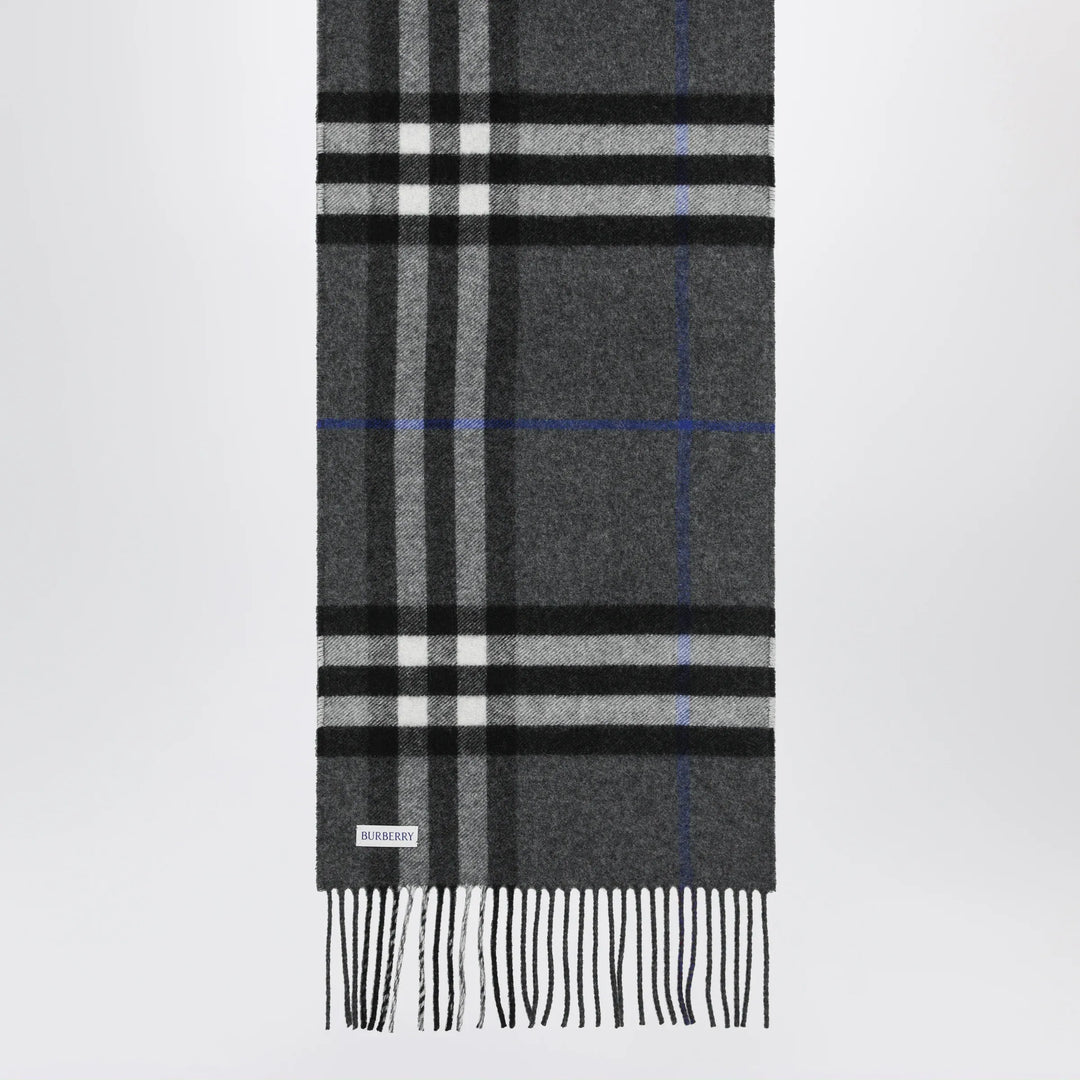 Burberry - Reversible check cashmere scarf in grey Brand Apparel &amp; Accessories > Clothing Accessories > Scarves &amp; Shawls TU