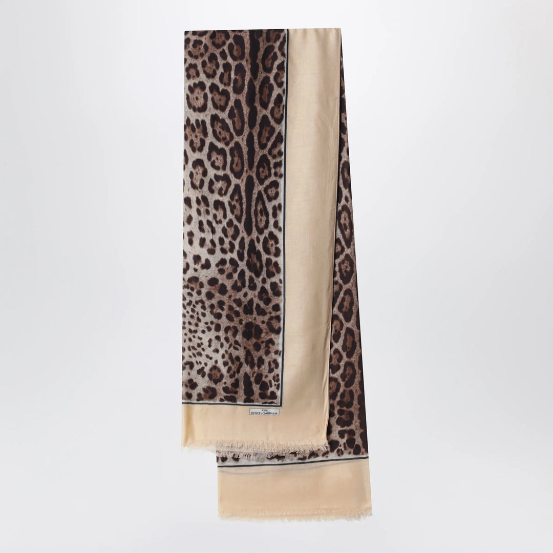Dolce&amp;Gabbana - Kim leopard-print modal and cashmere scarf, nude Brand Apparel &amp; Accessories > Clothing Accessories > Scarves &amp; Shawls TU
