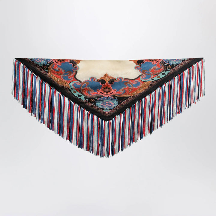 ETRO - Silk jacquard scarf with fringes Brand Apparel &amp; Accessories > Clothing Accessories > Scarves &amp; Shawls TU