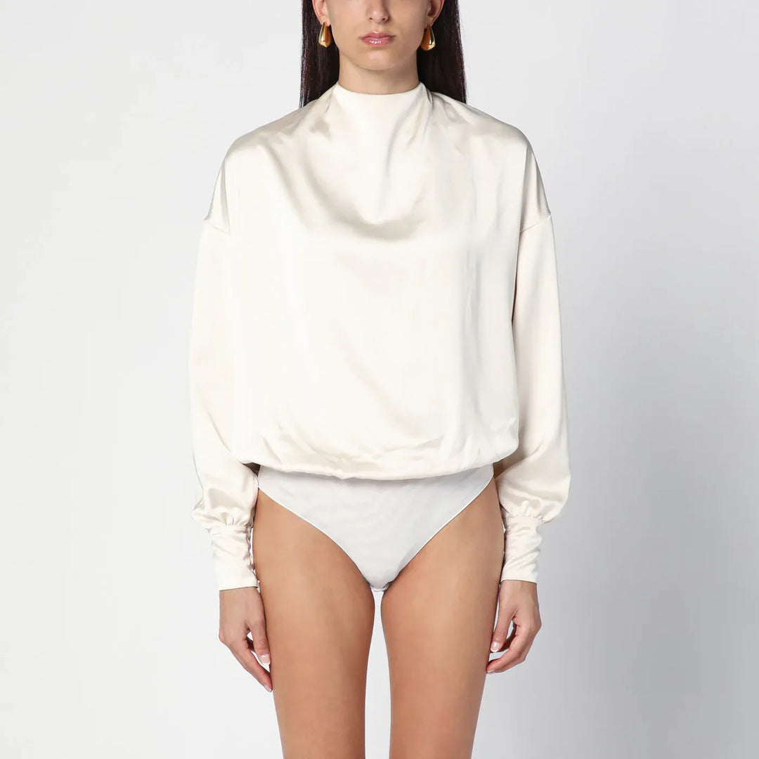 THE ANDAMANE - Sylvia milk-white bodysuit Brand Apparel & Accessories > Clothing > One-Pieces > Leotards & Unitards 44  IT