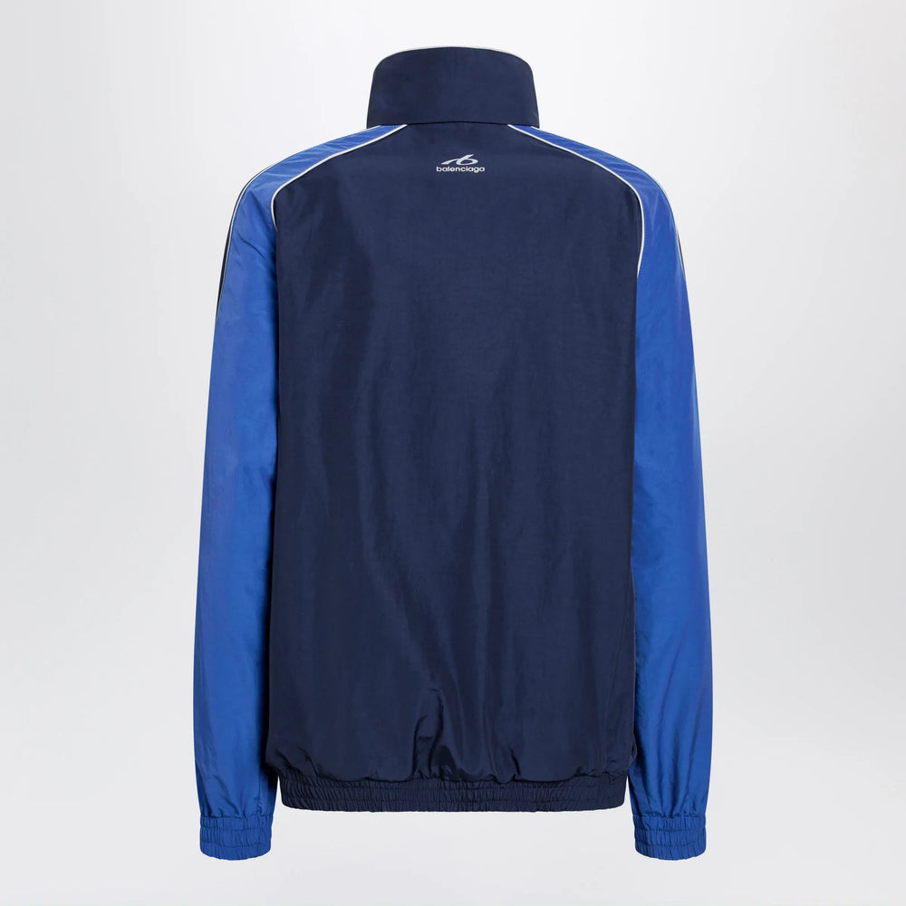 Balenciaga - Navy blue Techwear zip-up jacket in cotton blend Brand Apparel & Accessories > Clothing > Outerwear > Coats & Jackets XS