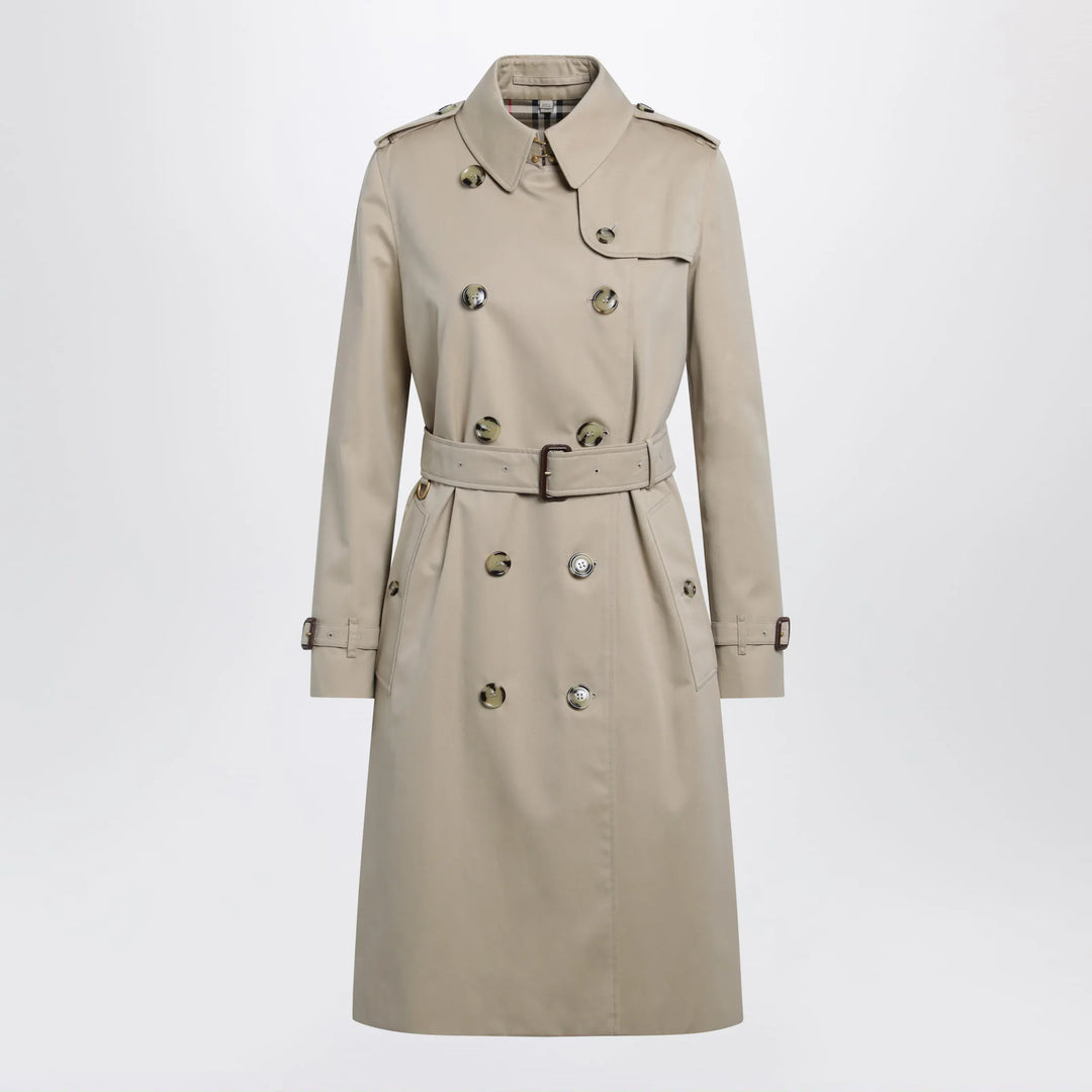 Burberry - Long Kensington Heritage cotton trench coat in honey Brand Apparel & Accessories > Clothing > Outerwear > Coats & Jackets 6 UK