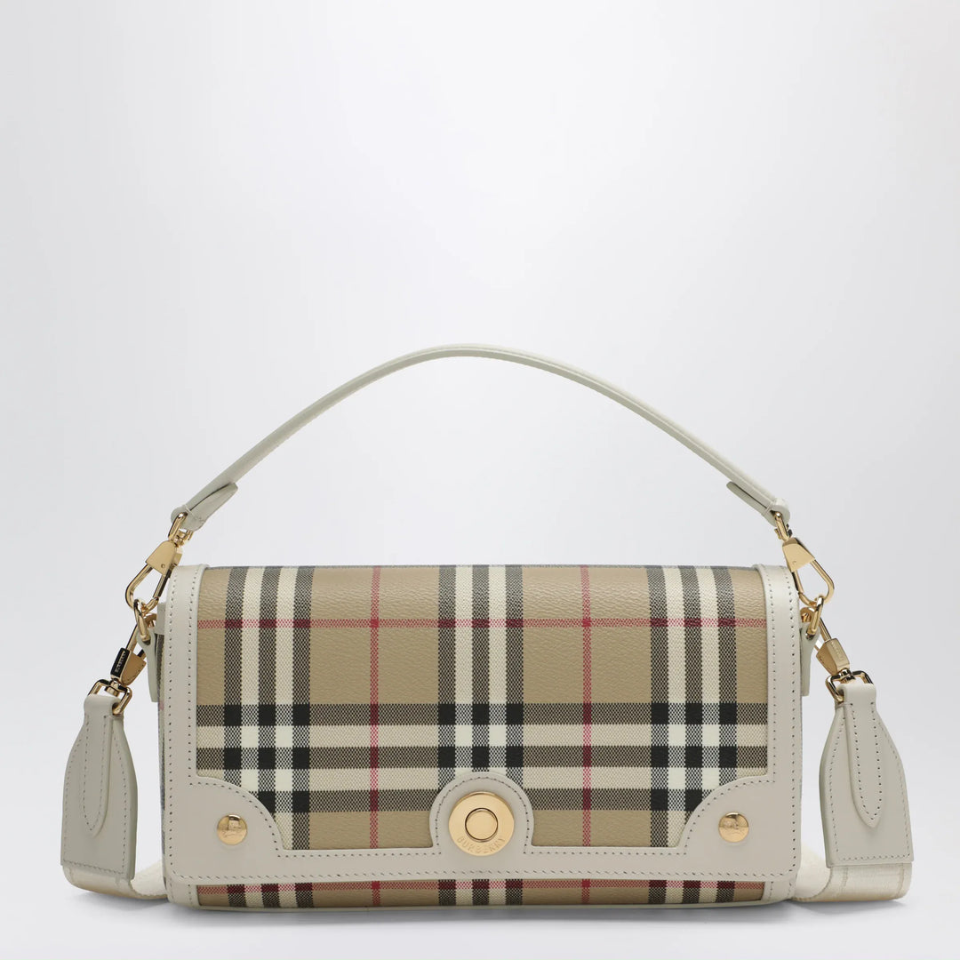Burberry - Note small shoulder bag in coated cotton beige Brand Apparel &amp; Accessories > Clothing > Outerwear > Coats &amp; Jackets TU