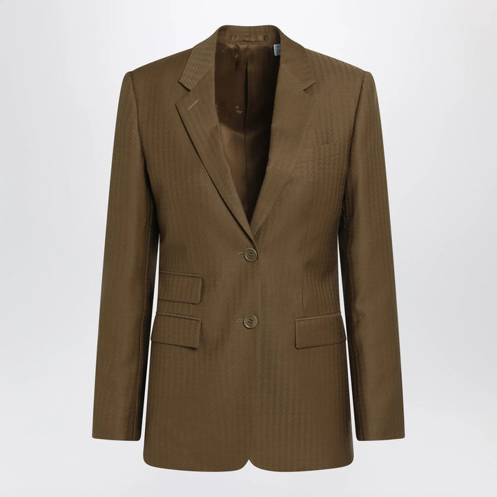 Burberry - Tailored single-breasted wool and mohair brown jacket Brand Apparel &amp; Accessories > Clothing > Outerwear > Coats &amp; Jackets 6 UK