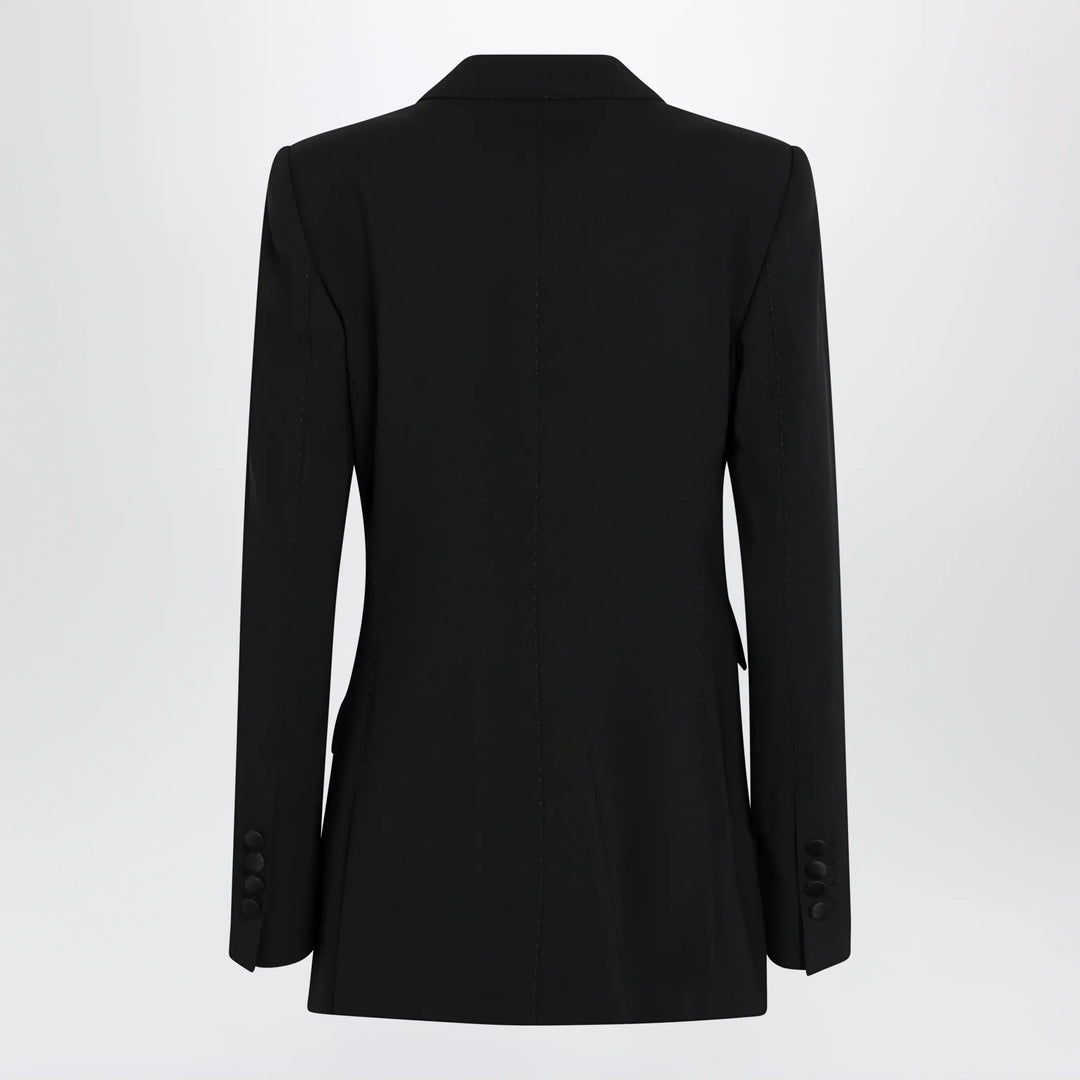 Dolce&amp;Gabbana - Double-breasted virgin wool jacket in black Brand Apparel &amp; Accessories > Clothing > Outerwear > Coats &amp; Jackets 42  IT