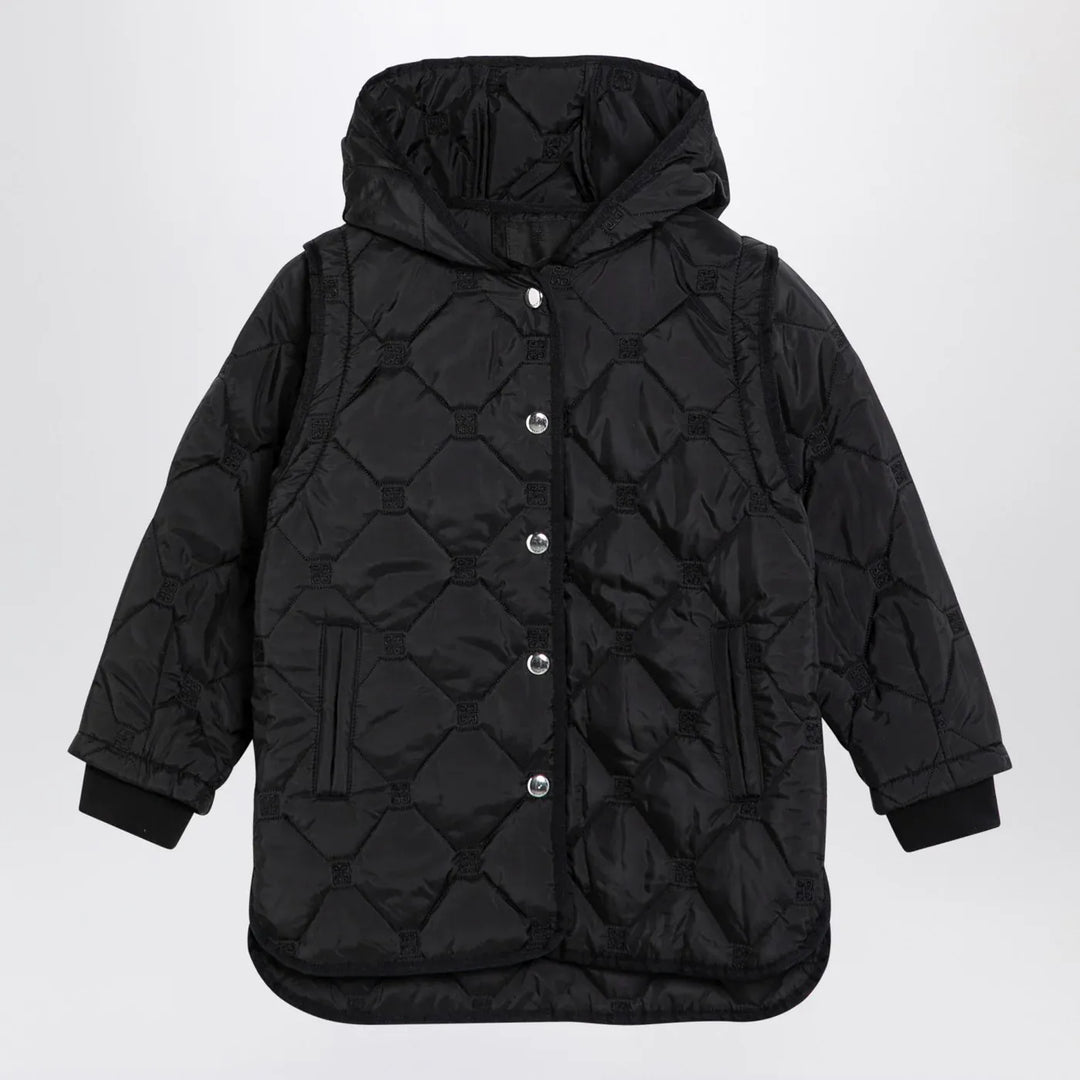 Givenchy - Black quilted parka with removable sleeves Brand Apparel & Accessories > Clothing > Outerwear > Coats & Jackets 10
