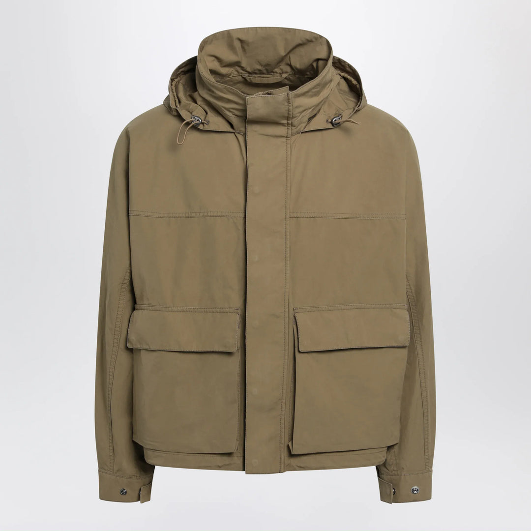 LEMAIRE - Short hooded parka in khaki cotton Brand Apparel &amp; Accessories > Clothing > Outerwear > Coats &amp; Jackets 48 IT