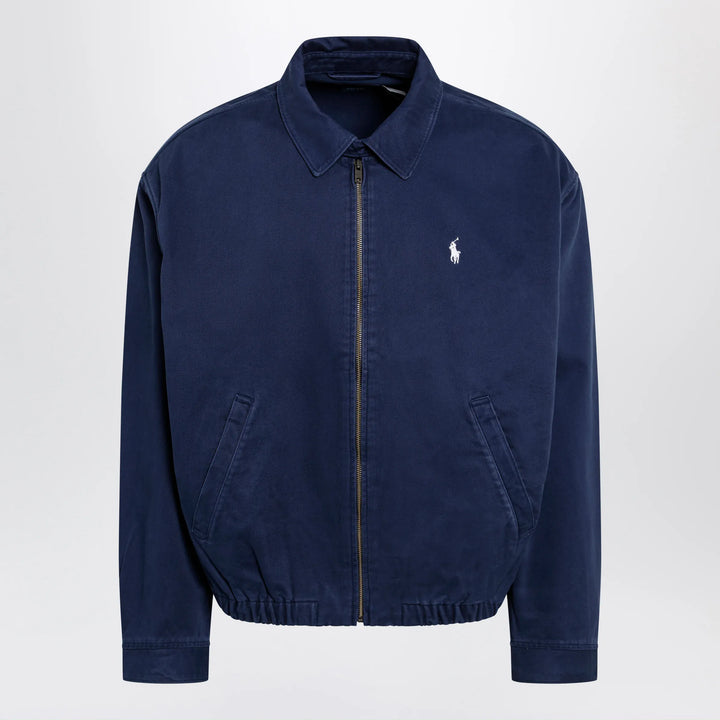 Polo Ralph Lauren - Navy blue zip-up jacket in cotton Brand Apparel &amp; Accessories > Clothing > Outerwear > Coats &amp; Jackets S