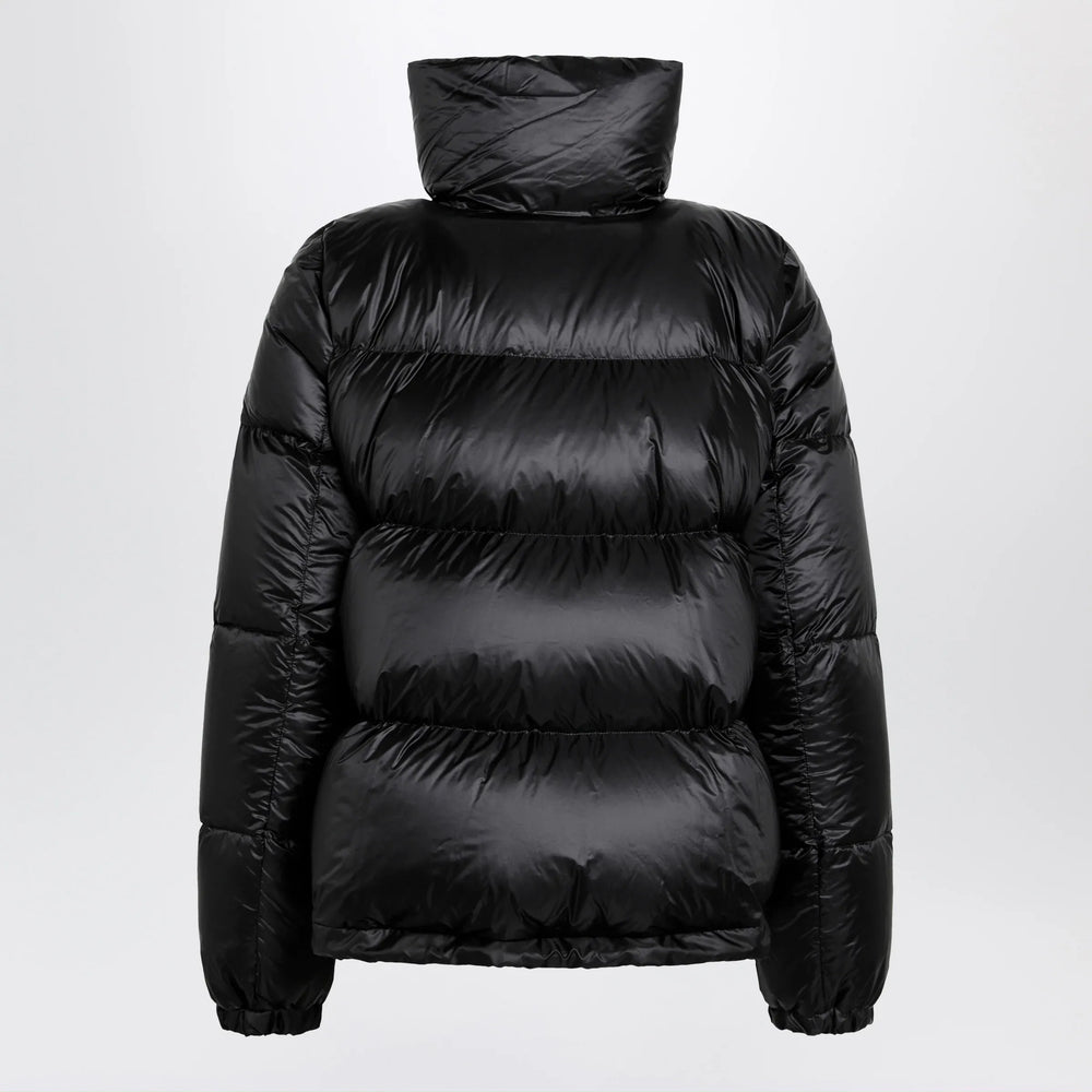 Sacai - Black down jacket with asymmetrical zip Brand Apparel & Accessories > Clothing > Outerwear > Coats & Jackets