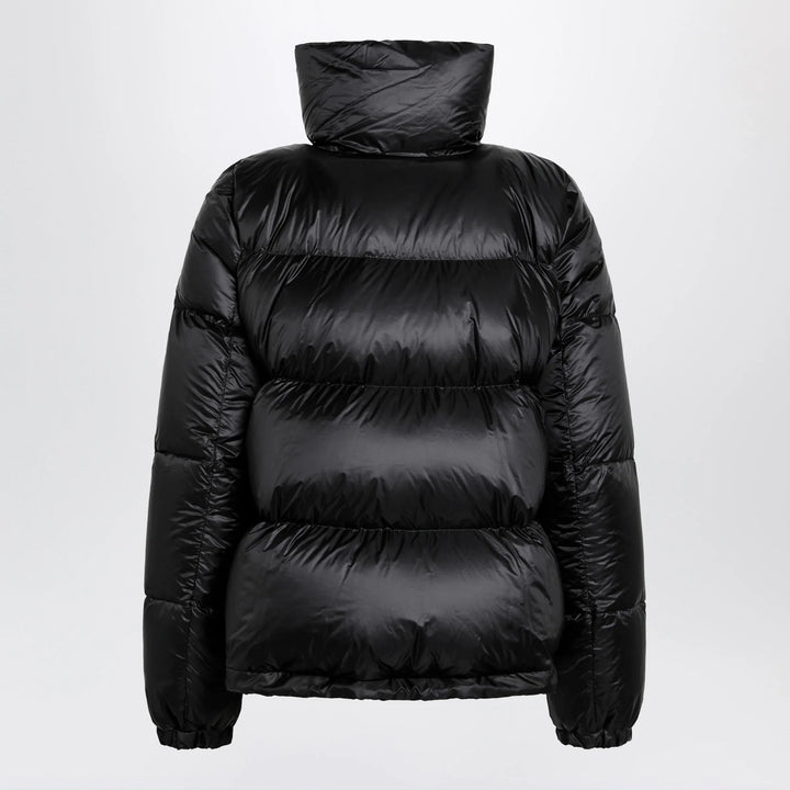 Sacai - Black down jacket with asymmetrical zip Brand Apparel &amp; Accessories > Clothing > Outerwear > Coats &amp; Jackets