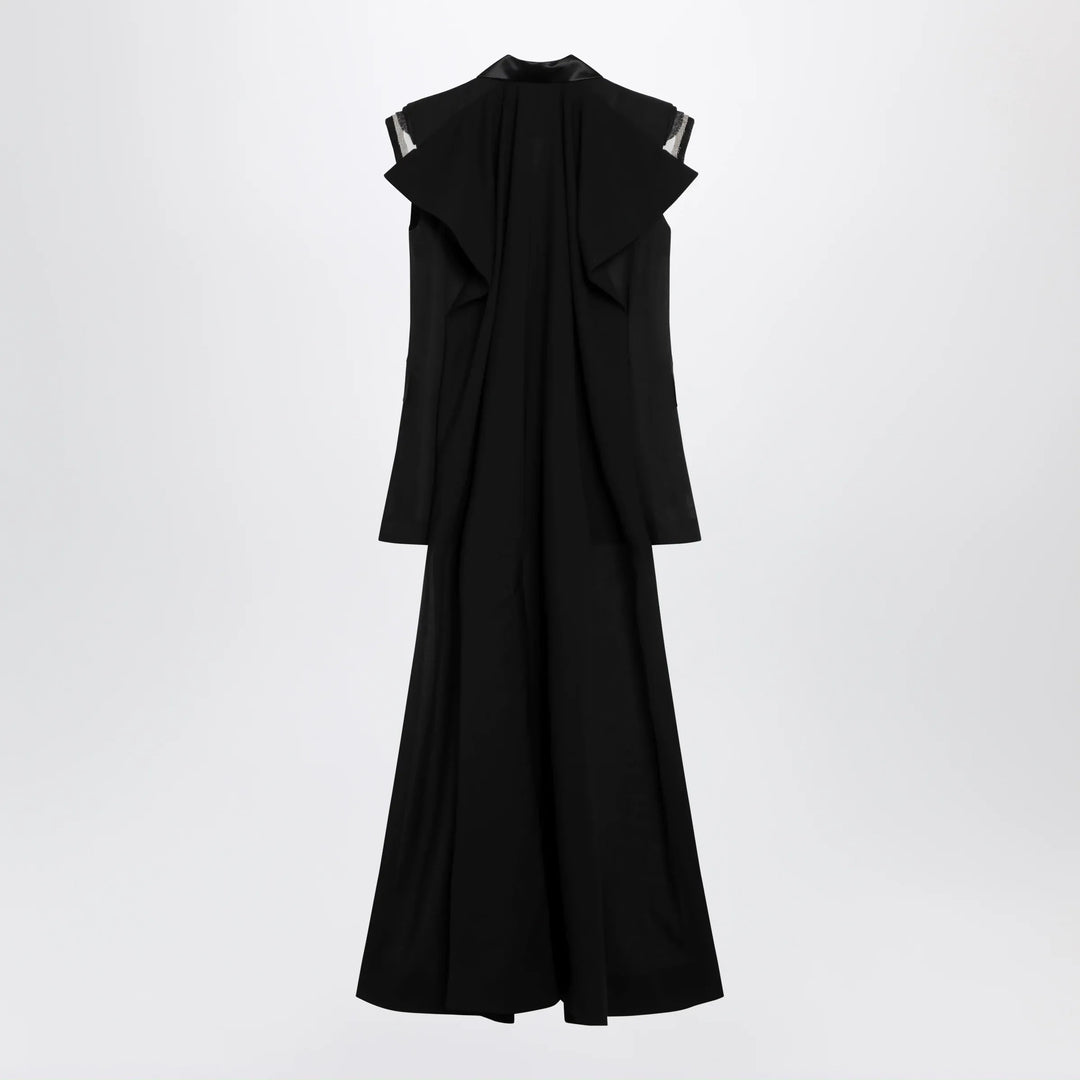 Sacai - Black wool organza vest Brand Apparel &amp; Accessories > Clothing > Outerwear > Vests 2
