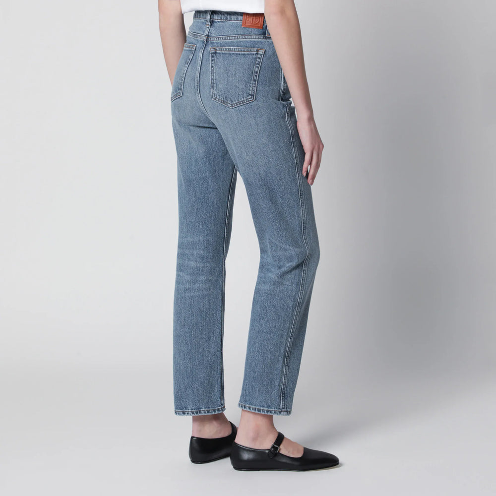 ANINE BING - High-rise jeans in light-wash cotton denim Brand Apparel & Accessories > Clothing > Pants