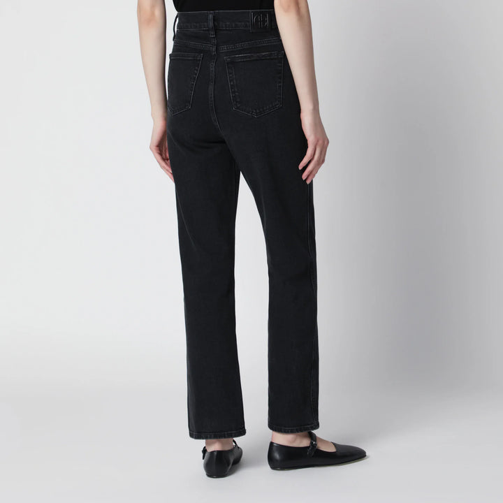 ANINE BING - Jane high-rise slim jeans in vintage black denim Brand Apparel &amp; Accessories > Clothing > Pants
