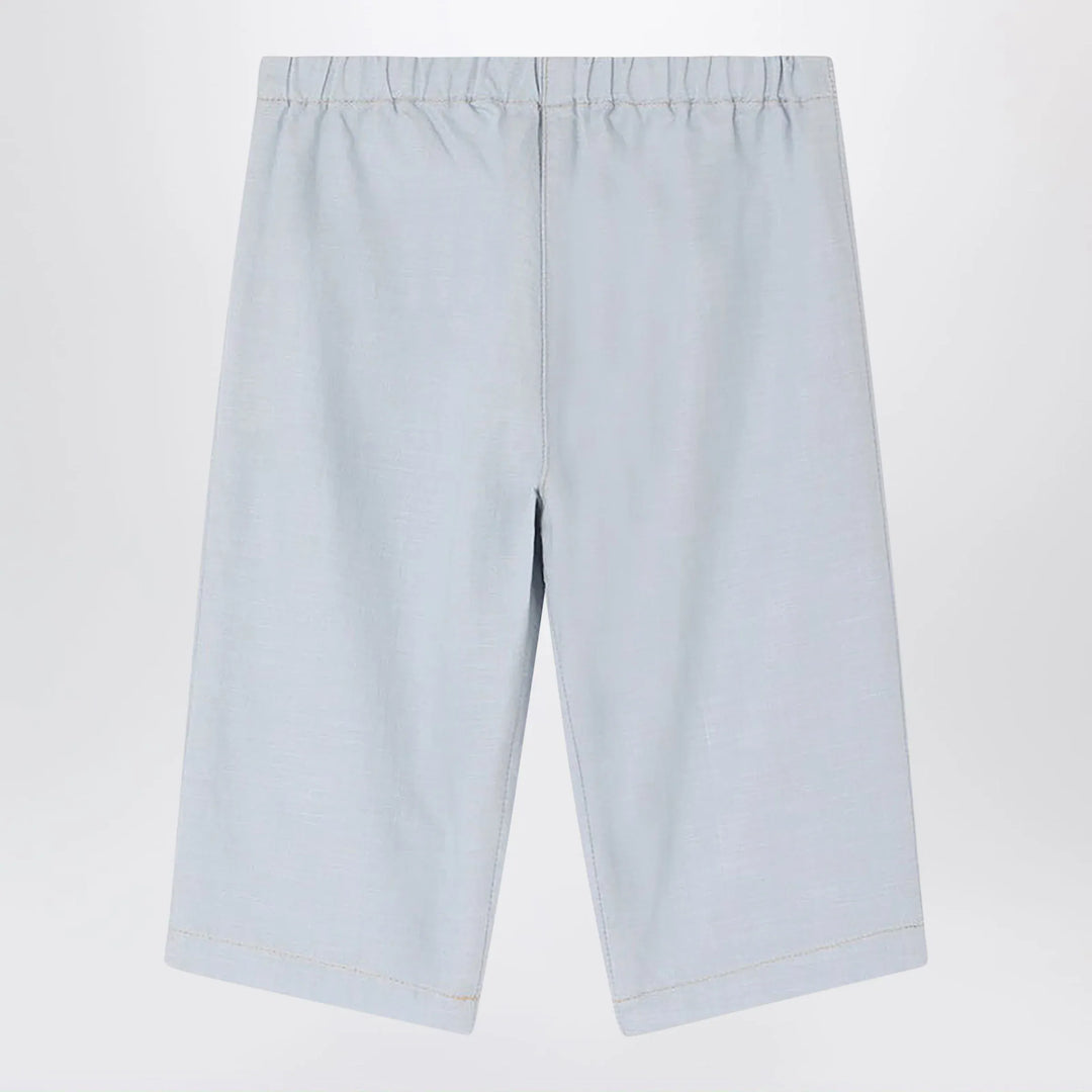 Bonpoint - Bandy light blue cotton chambray trousers Brand Apparel &amp; Accessories > Clothing > Pants 2A