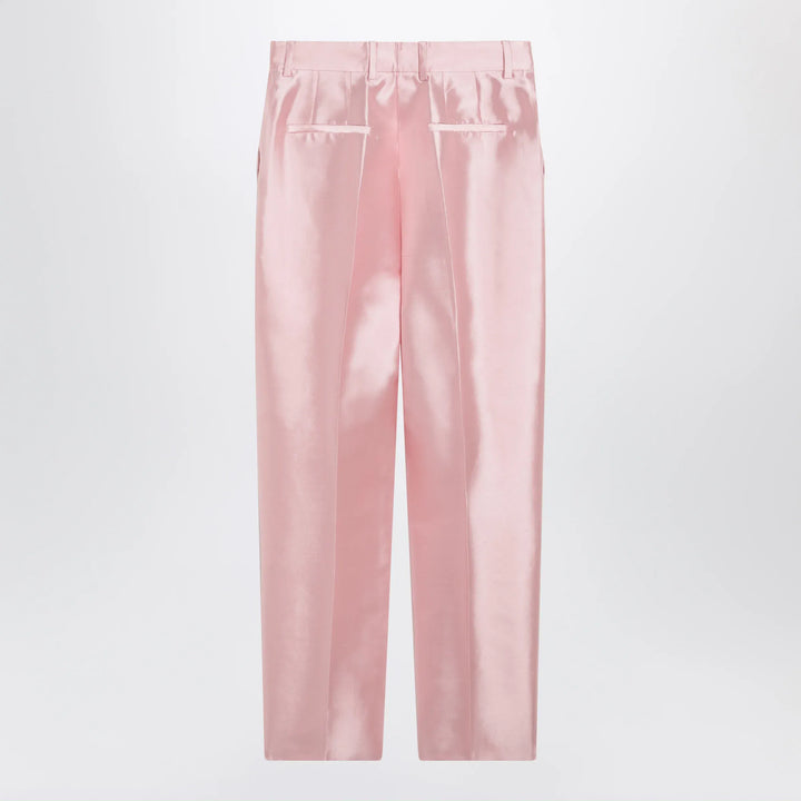 Dolce&amp;Gabbana - Silk shantung cigarette trousers in candy pink Brand Apparel &amp; Accessories > Clothing > Pants 40  IT