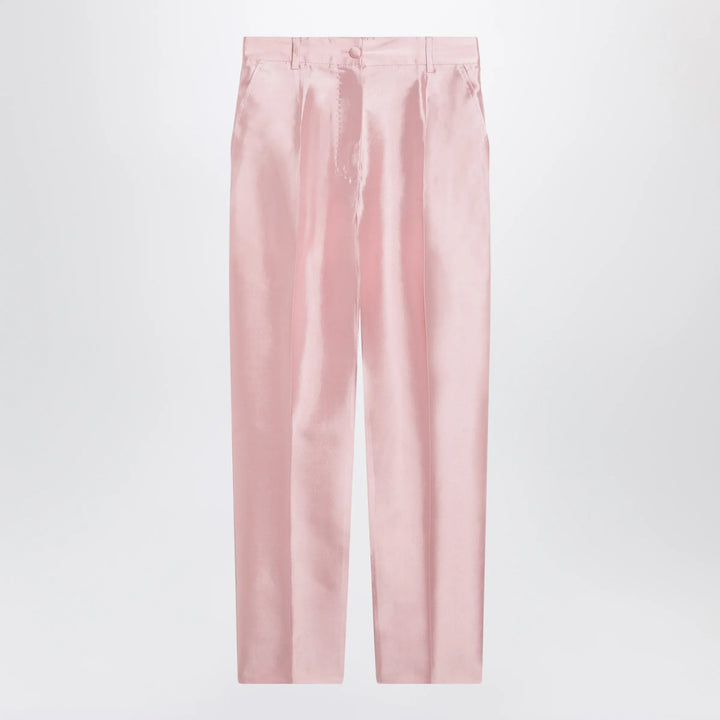 Dolce&amp;Gabbana - Silk shantung cigarette trousers in candy pink Brand Apparel &amp; Accessories > Clothing > Pants 40  IT