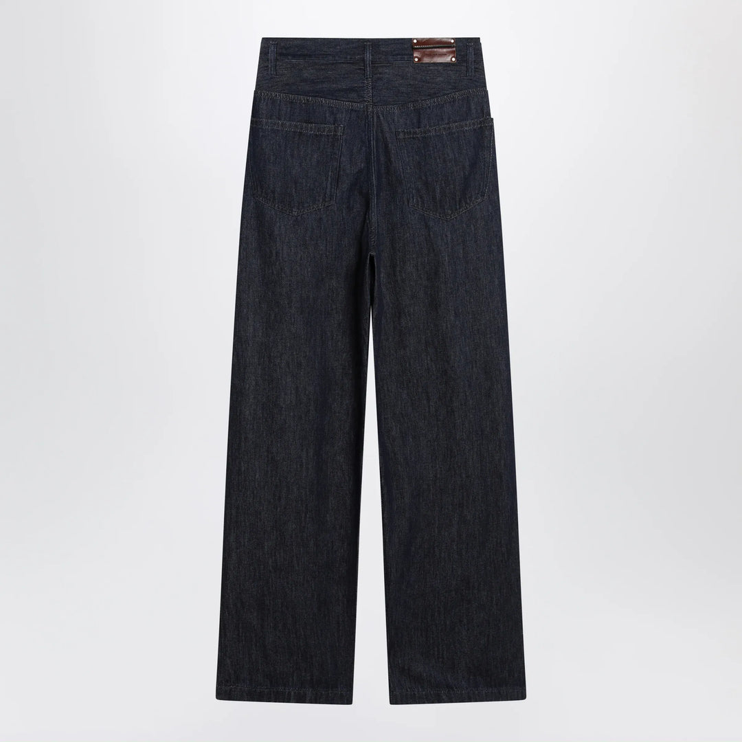 Dries Van Noten - Wide-leg indigo blue jeans Brand Apparel &amp; Accessories > Clothing > Pants