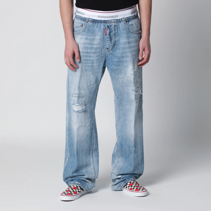 Dsquared2 - Light-wash blue denim jogger jeans Brand Apparel &amp; Accessories > Clothing > Pants