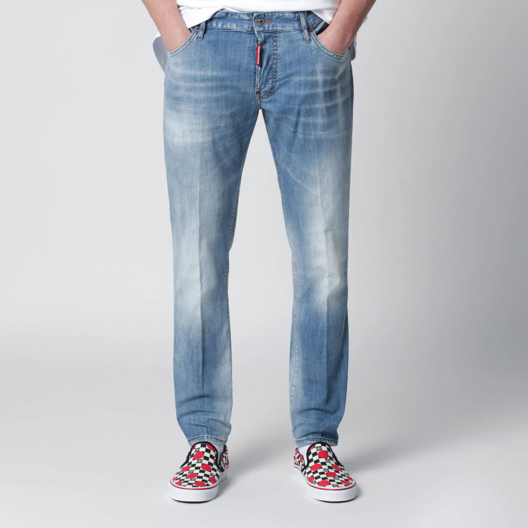 Dsquared2 - Skater light-wash stretch denim jeans in blue Brand Apparel & Accessories > Clothing > Pants 50 IT