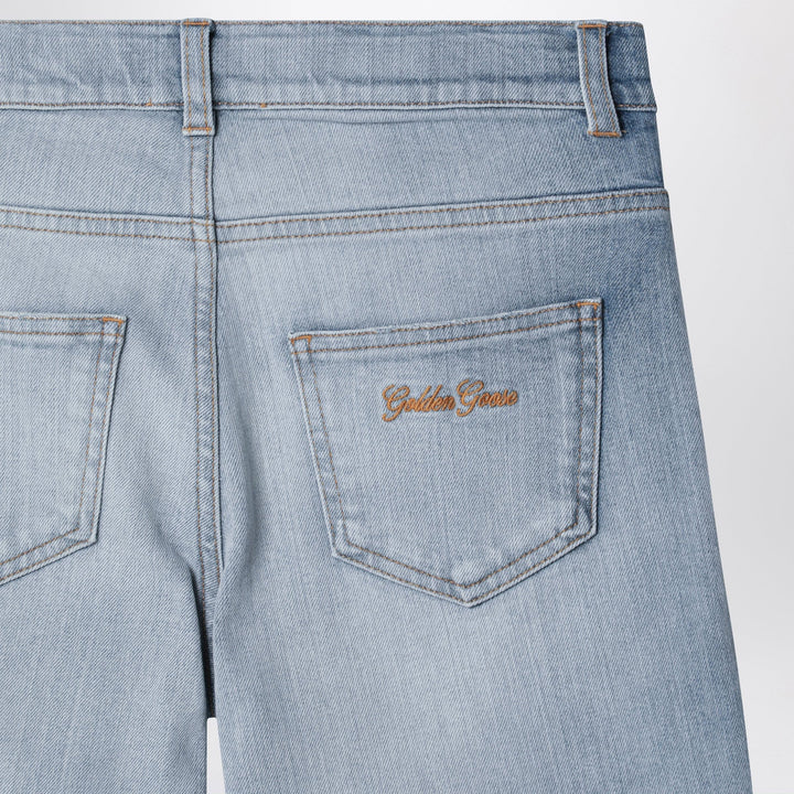 Golden Goose - Medium blue jeans with logo embroidery Brand Apparel &amp; Accessories > Clothing > Pants