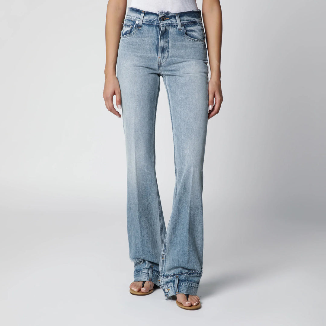 HAIKURE - Flora high-waisted flared jeans in light blue denim Brand Apparel & Accessories > Clothing > Pants 24