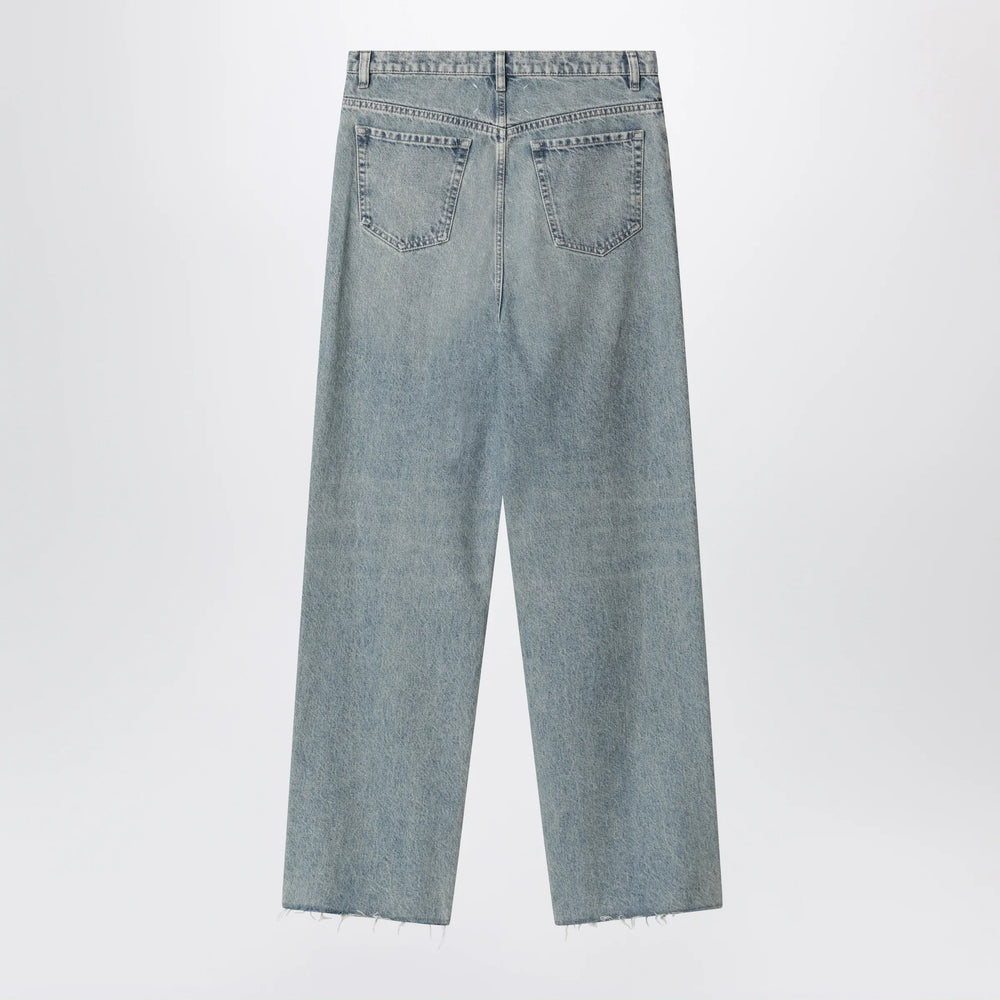 Maison Margiela - Wide-leg jeans in cotton in ice blue Brand Apparel & Accessories > Clothing > Pants