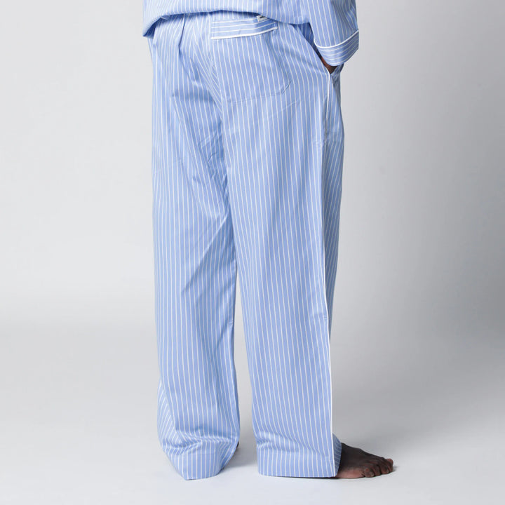 Tekla - Light blue pajama trousers with white stripes Brand Apparel &amp; Accessories > Clothing > Pants