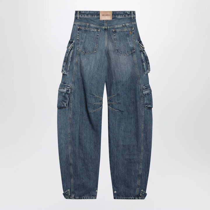 The Attico - Fern washed blue cargo trousers Brand Apparel &amp; Accessories > Clothing > Pants