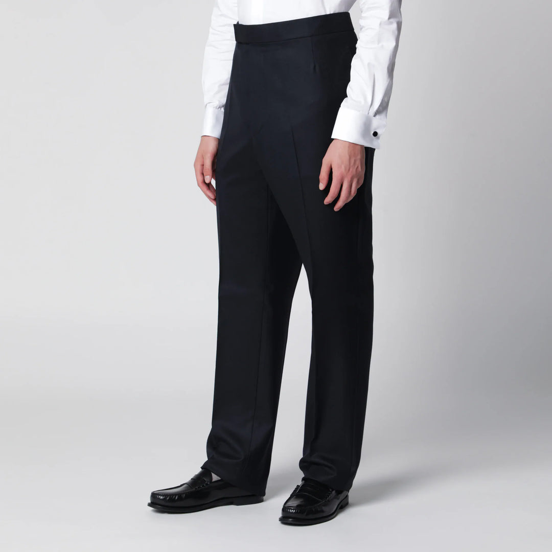 Thom Browne - Navy blue wool trousers Brand Apparel &amp; Accessories > Clothing > Pants