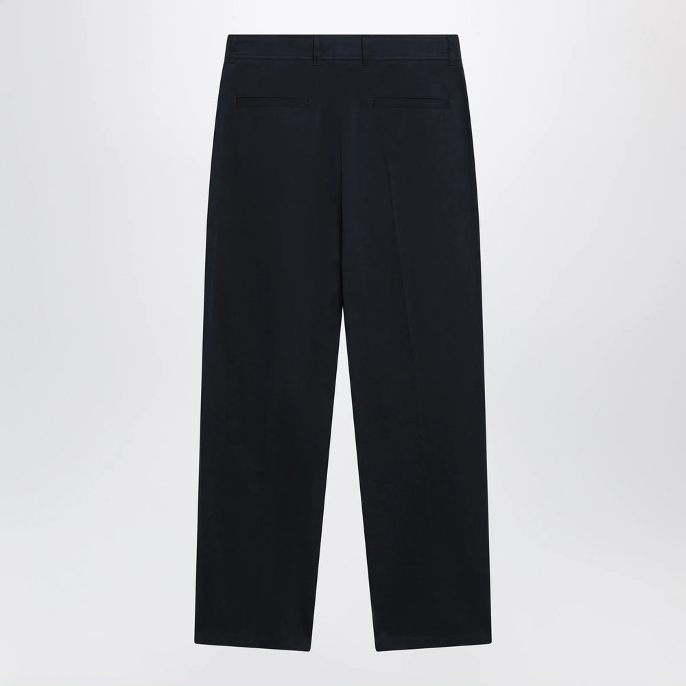 Valentino - Navy blue cotton trousers Brand Apparel & Accessories > Clothing > Pants