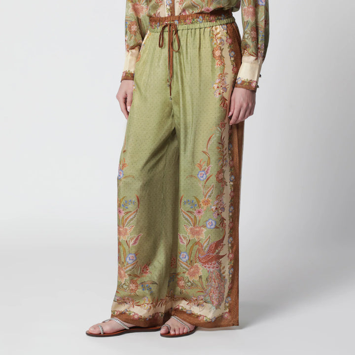 ZIMMERMANN - Indra Relaxed trousers with floral print Brand Apparel &amp; Accessories > Clothing > Pants