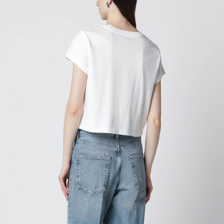 AGOLDE - White cotton crew-neck T-shirt Brand Apparel &amp; Accessories > Clothing > Shirts &amp; Tops