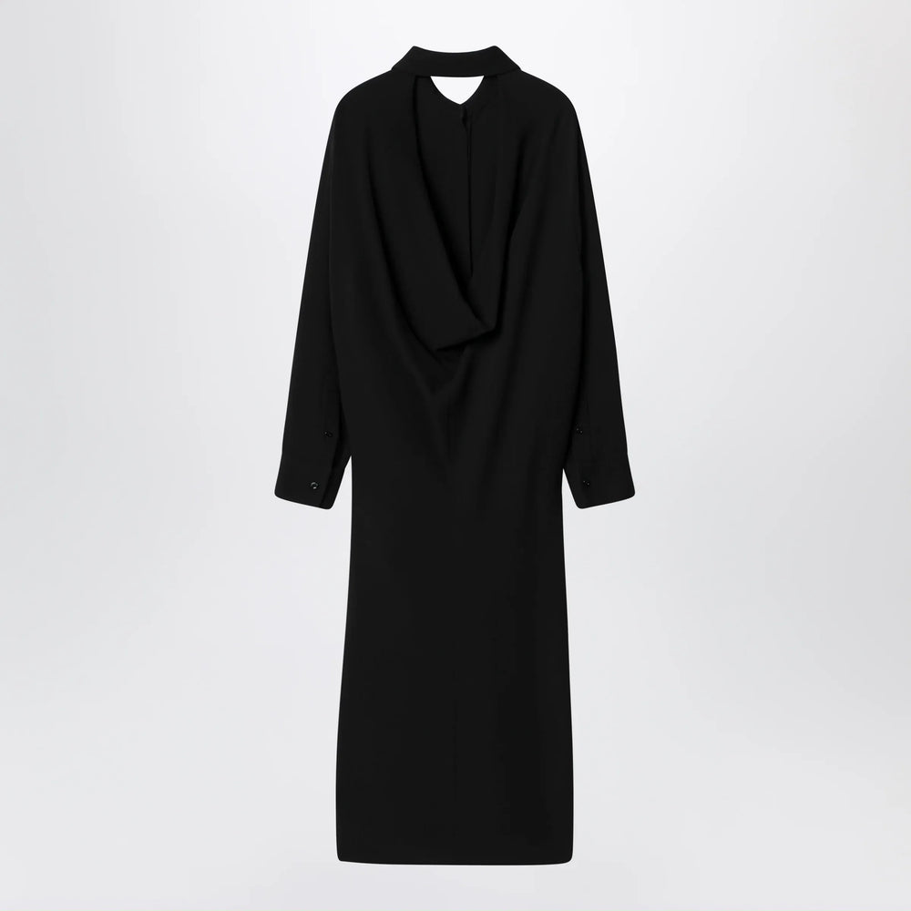 Balenciaga - Black shirt dress in wool and silk Brand Apparel & Accessories > Clothing > Shirts & Tops