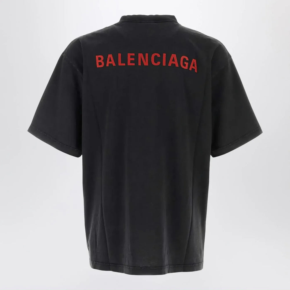 Balenciaga - Light blue medium-fit T-shirt with logo Brand Apparel & Accessories > Clothing > Shirts & Tops XL
