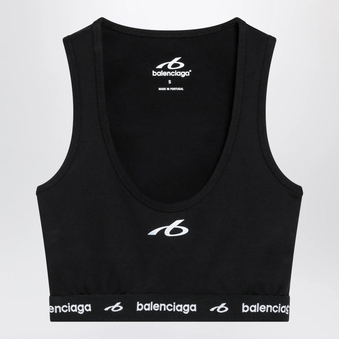 Balenciaga - Techwear bra top in black technical fabric Brand Apparel &amp; Accessories > Clothing > Shirts &amp; Tops